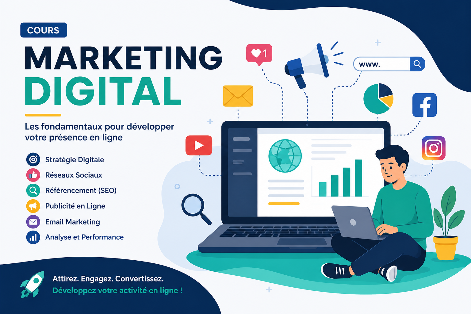 Marketing Digital : Les Fondamentaux pour Développer votre Présence en Ligne